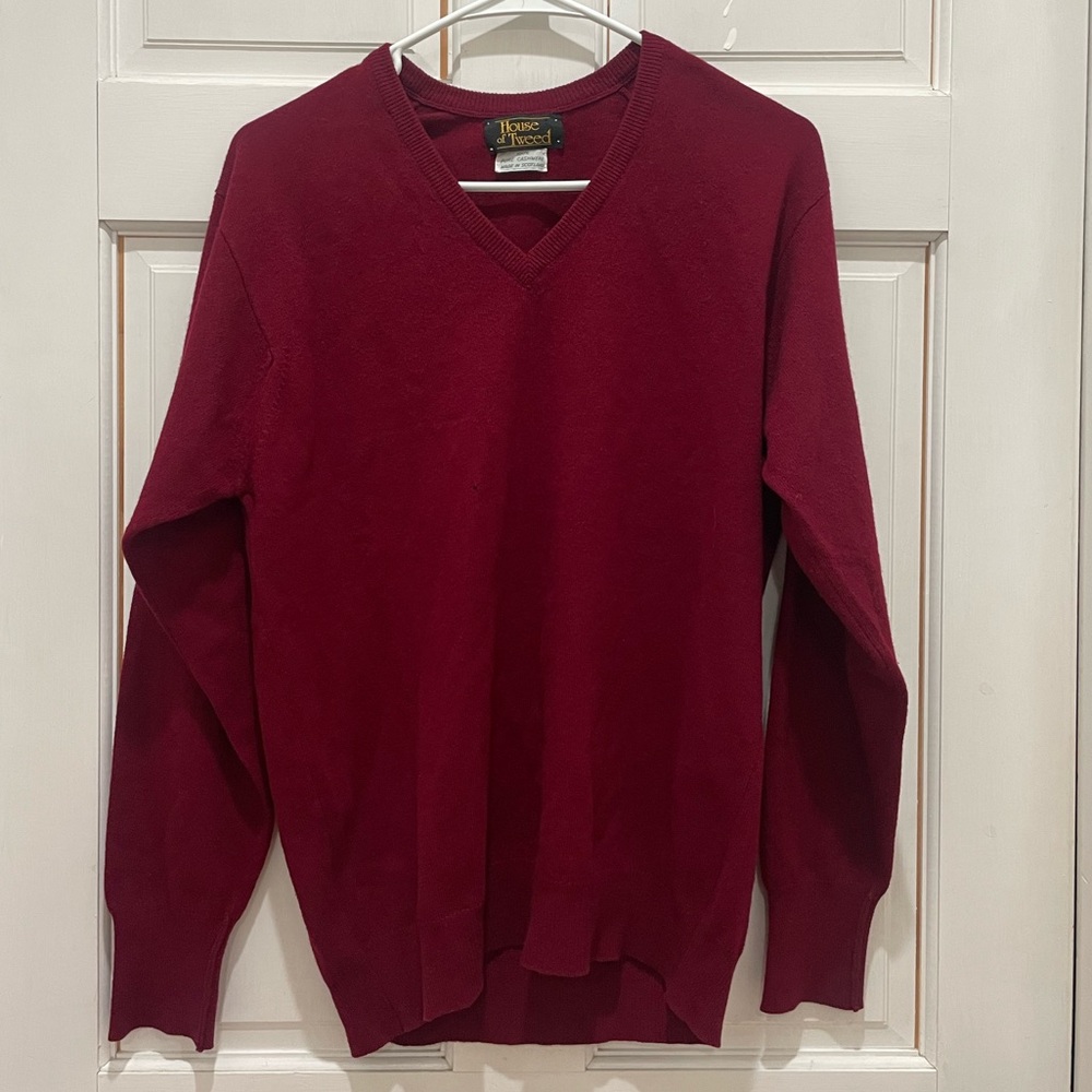 Cashmere red men’s sweater